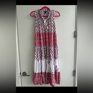 Chelsea & Theodore Pink and White Floral Kids Dress
